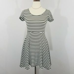 Striped flared dress